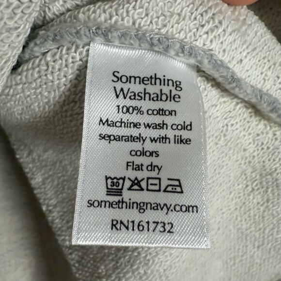 Something Navy Meghan Gray Ruffled Crewneck Terry Pullover Sweatshirt Size XS - Picture 13 of 13